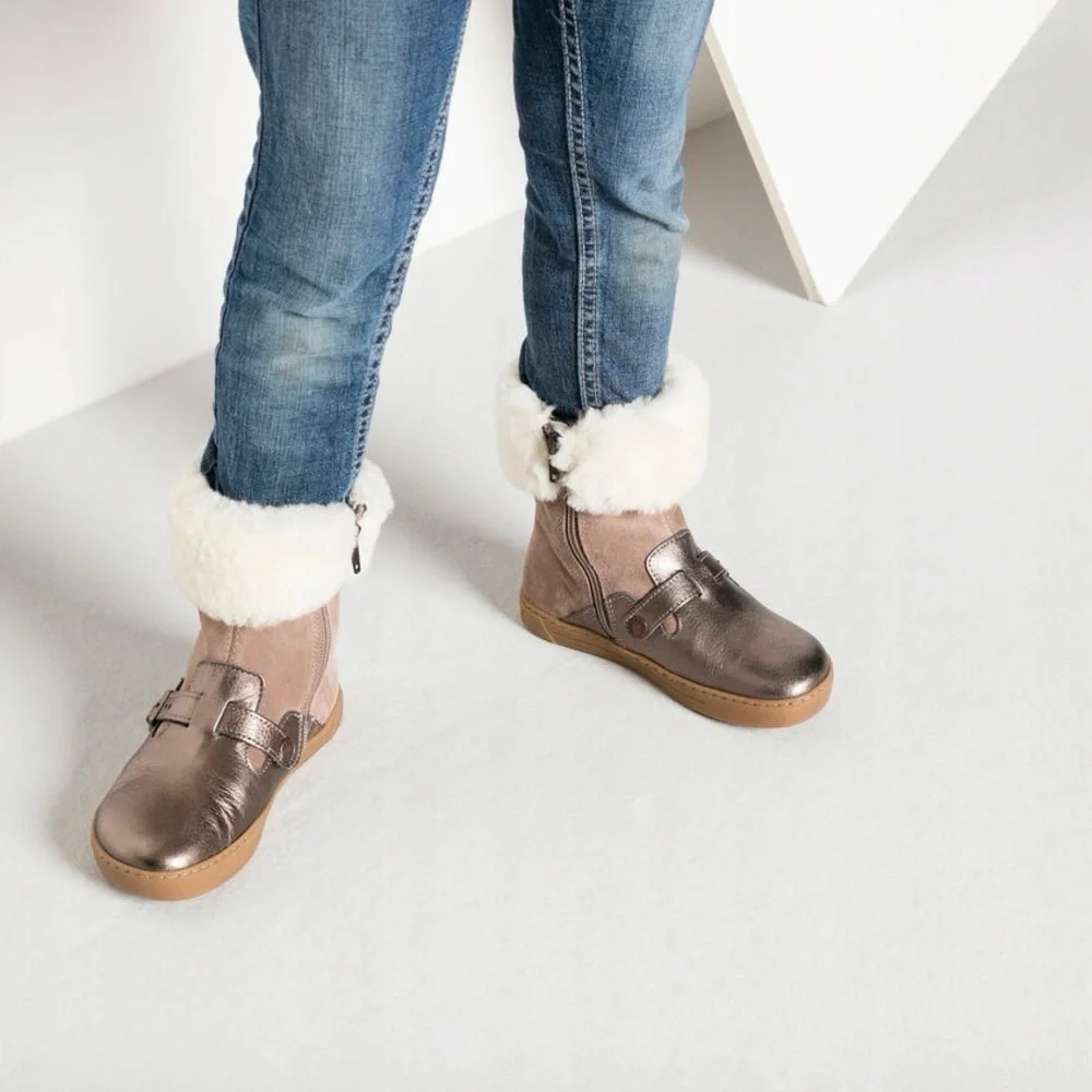 Birkenstock Stirling Shearling Lined‎ Leather Boots Bronze Tan 36 5–5.5